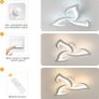LED Ceiling Light Dimmable, Modern Acrylic Ceiling Lamp 35W 3937LM, 3000K-6500K, Ceiling Lighting Fixture with Remote Control for Bedroom Living Room Image 4