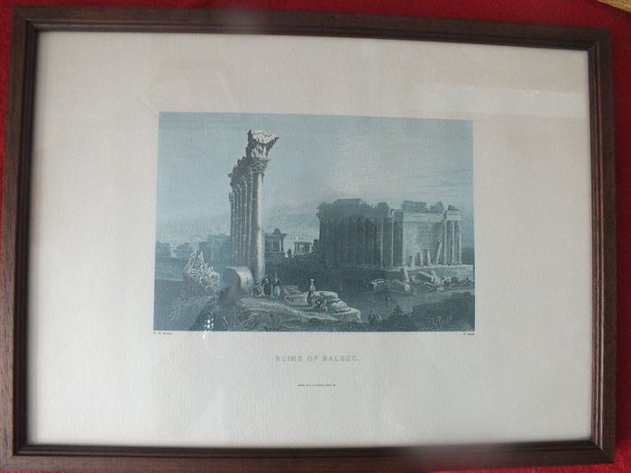Set of 5 W.H. Bartlett prints - Lebanon scenes.