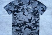 Black &amp; Grey Nike Dri-FIT Camo Tee