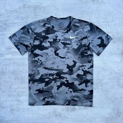 Black & Grey Nike Dri-FIT Camo Tee