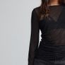 Black Sparkle Long Sleeves Top Image 6