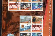 2000 Ireland Celebrating the Millennium Series 5 World Events Commemorative Stamp Sheet Fine CDS Used on envelope with clear Dublin Steele Cancel