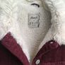 Denim Co. Burgundy 100% Cotton Corduroy Sherpa Jacket UK 12 Image 2