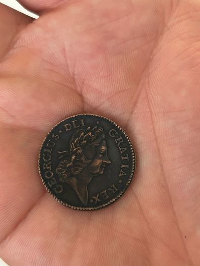 Reproduction cooper coin Ireland Halfpenny 1722 Woods with Harp at left Scarce original worth big money