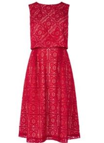 lace red dress