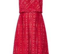 lace red dress