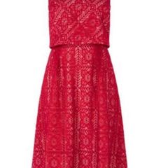 lace red dress
