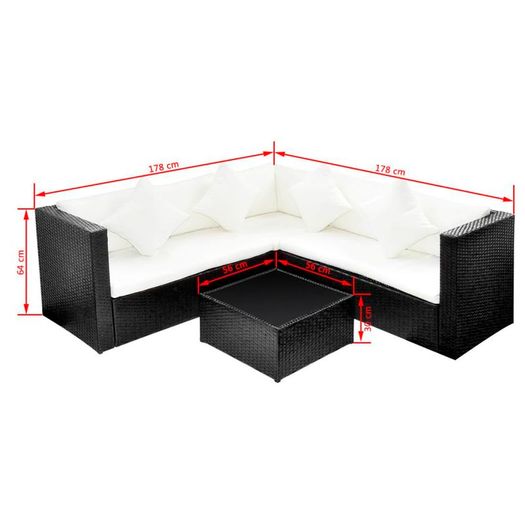 Garden Rattan - Free Delivery Semi Circle With Coffee Table