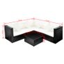 Garden Rattan - Free Delivery Semi Circle With Coffee Table Image 4