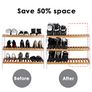 Pack of 10 Adjustable Shoe Organizers - Shoe Racks Space Saver Shoe Holder Rack  Black Image 4