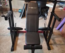 RPM Power Weight Bench, Rack, Olympic Bar and 50kg Weights Excellent Condition