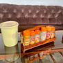 Vintage Mid Century Modern Wooden Spice Rack Shelf Image 8
