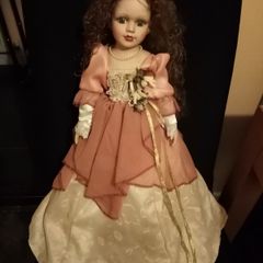 large. porcelain  doll   30  year  old   heigh  1ft  10  in   tall