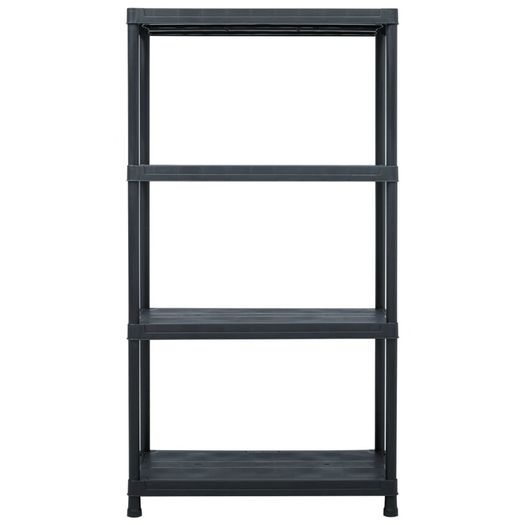 Storage Shelf Racks 5 pcs Black 60x30x138 cm Plastic