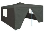 Folding Gazebo with 4 Sidewalls  Anthracite