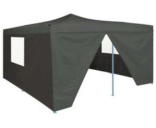 Folding Gazebo with 4 Sidewalls  Anthracite