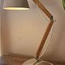 Bermondsey wooden anglepoise table lamp adjustable Image 6