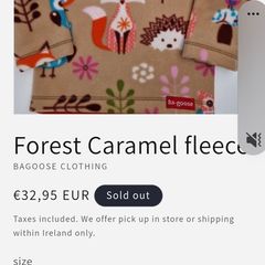 Bagoose Fleece from Cork Art & Design (6-12 mths)
