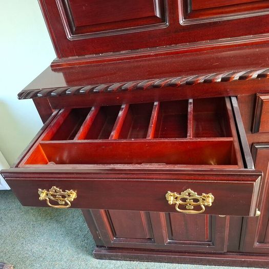 Dining Display Cabinet Carved Mahogany