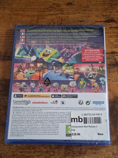 Nickelodeon Kart Racers 3 Slime Speedway PS/Playstation 5, New and Sealed - free standard postage