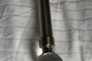 Curtain pole for eyelet curtains