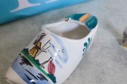 Vintage Delft Dutch Hand Painted Blue Shoe Ashtray Holland Windmill