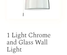 2 chrome and glass wall lights, bought for 240e used for 1 week