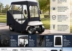 2 Passenger Golf Cart Cover Waterproof Driving Enclosure 600D Polyester
