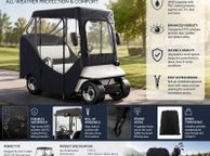 main image for ad 2 Passenger Golf Cart Cover Waterproof Driving Enclosure 600D Polyester