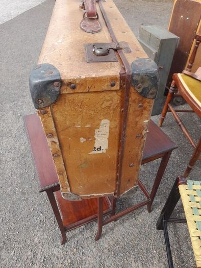Vintage Suitcase with Railway Labels