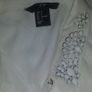 White Beaded Collar Shirt Image 2
