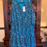 SAMOON FURTHER REDUCED. . New Tunic Dress In Shades Of Turquoise,Sapphire   Blue And Black . Length is 45 Inches Image 2
