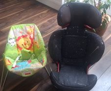Car seat 3 to 10 years and bouncer Free