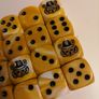 Dice - 20 Yellow dice with graphic Image 2