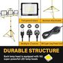 300W Tripod Stand LED Work Light, 3 Adjustable Head Floodlight, Flexible Portable Job Site Light, 30000LM 110V 240V Outdoor Indoor worklight for Workshop, Garage, Construction, Basement Image 2