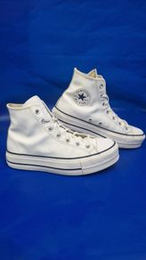 Converse All Star Platform High Top  White Leather