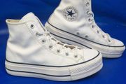 Leather Converse All Star Platform High Top