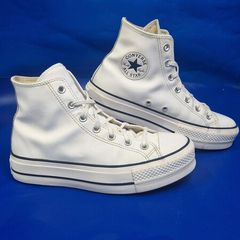 Converse All Star Platform High Top  White Leather
