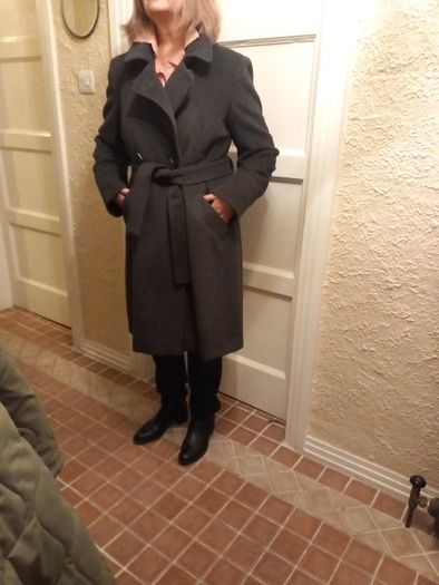 Gerard Darel Grey 3/4 Length Coat.