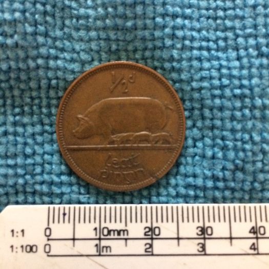 Irish half penny 1966