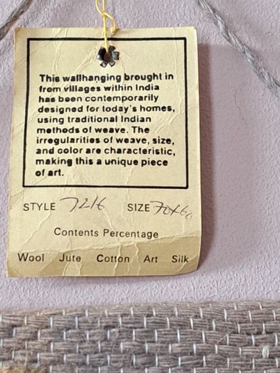 Vintage Jute wall hanging