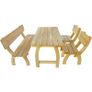 Outdoor Dining Set 4 Pieces Impregnated Pinewood Image 5