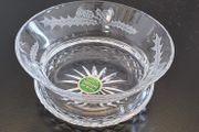 Vintage Scottish Cut Crystal Floral Bowl Original Made in Scotland Label