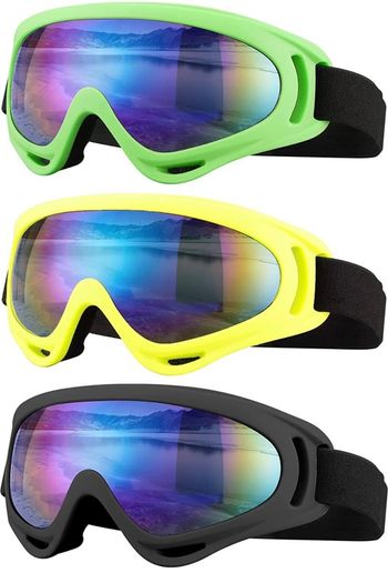 Ski Goggles, Motorcycle Goggles, 3 Pack Snowboard Snow Goggles for Men Women Adult Youth (FREE POSTAGE)
