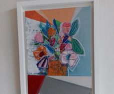 Original Abstract Painting Original Floral Painting Framed Floral Art New Original Irish Abstract Painting by Artist