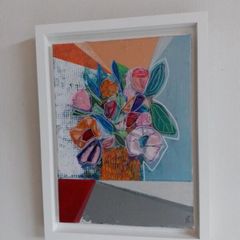 Original Abstract Painting Original Floral Painting Framed Floral Art New Original Irish Abstract Painting by Artist
