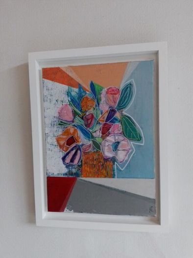 Original Abstract Painting Original Floral Painting Framed Floral Art New Original Irish Abstract Painting by Artist