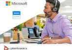 Voyager Focus 2 UC USB-C Headset with Stand (Plantronics) - Bluetooth Dual-Ear (Stereo) Headset with Boom Mic - USB-C PC/Mac Compatible - Active Noise Canceling