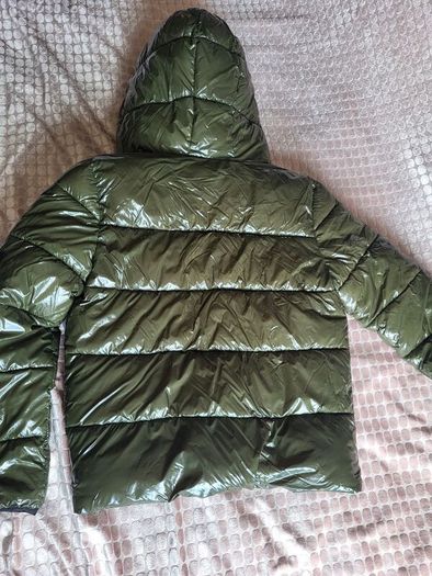 Diesel kids glossy puffer jacket with hood