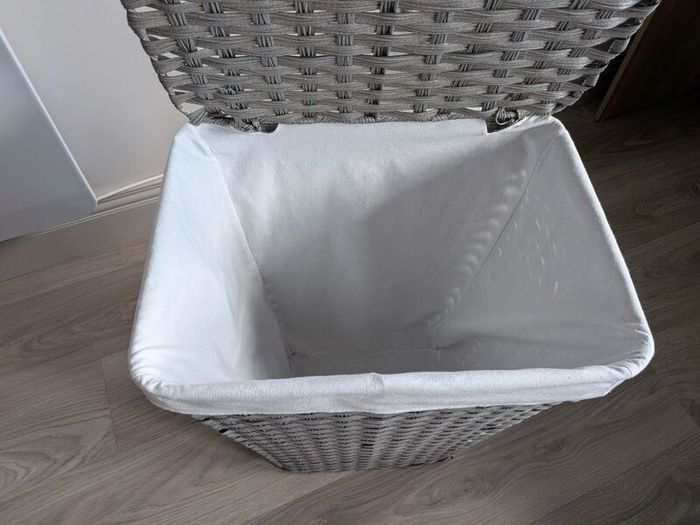Grey Laundry Basket with Lid